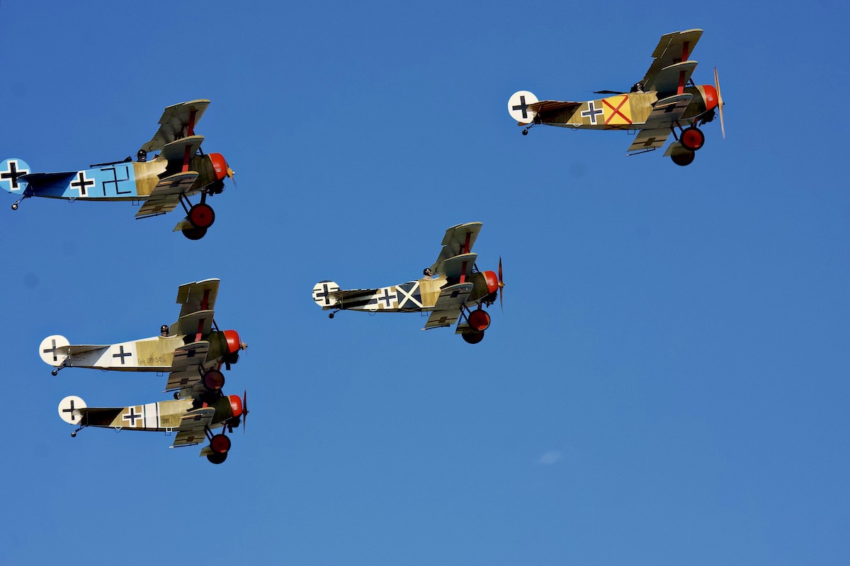 Fokker Triplanes in Jasta 11 (Fighter Squadron 11) colours