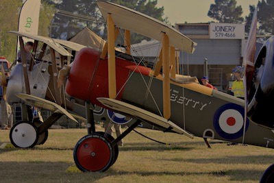 Reproduction Sopwith Pup painted in the colours used by the Canadian Ace, Joe Fall. (Betty was his sister.)