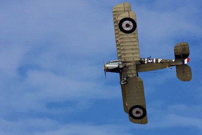 Bristol Biplane - one of a number owned by Peter Jackson. This sucessful design was known as the  Bristol Fighter.