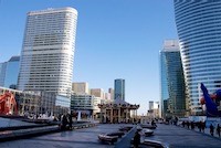 The central court of La Defense, looking west.