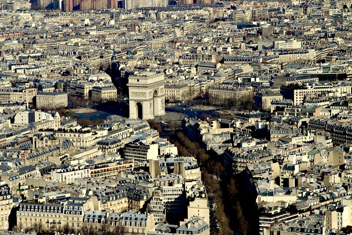 Arc de Triomphe from the Eiffel Tower