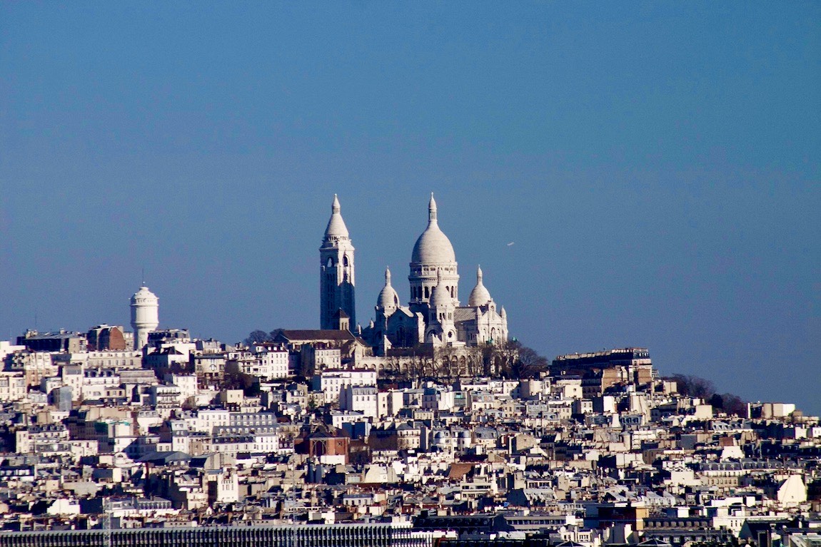 Sacré Cœur de Montmarte viewed from the Eiffel Tower