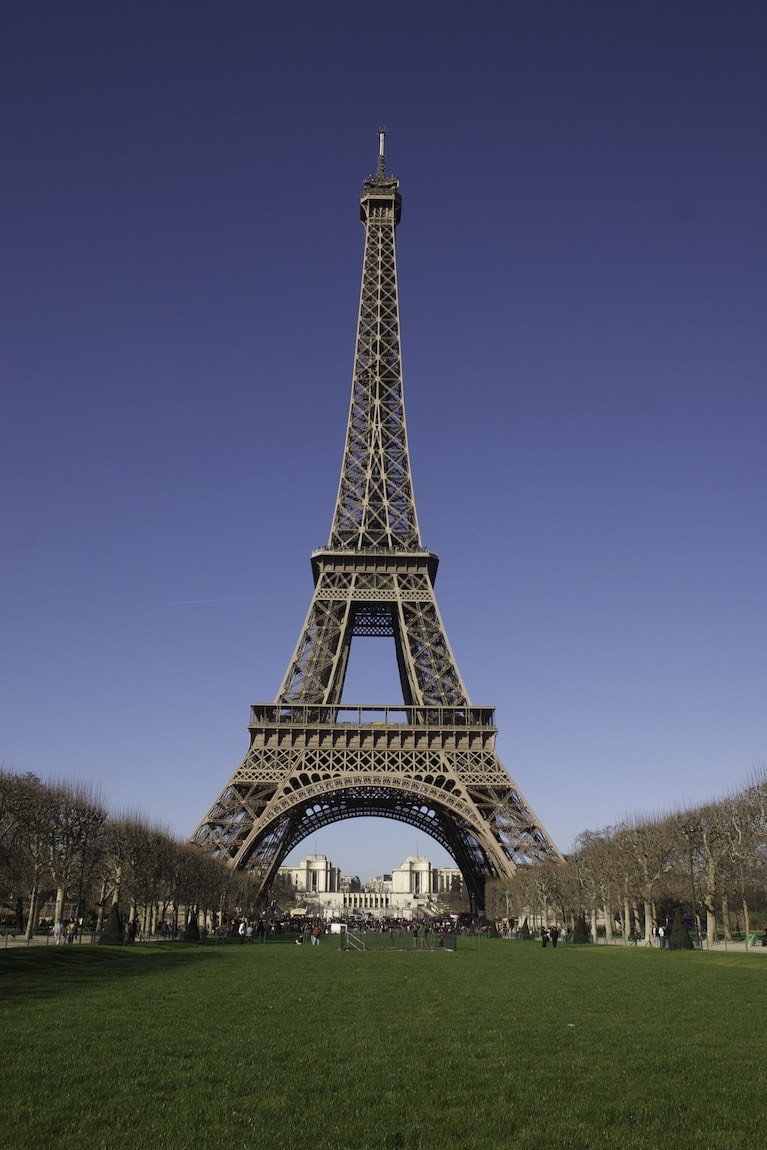 Classic view of the Eiffel Tower