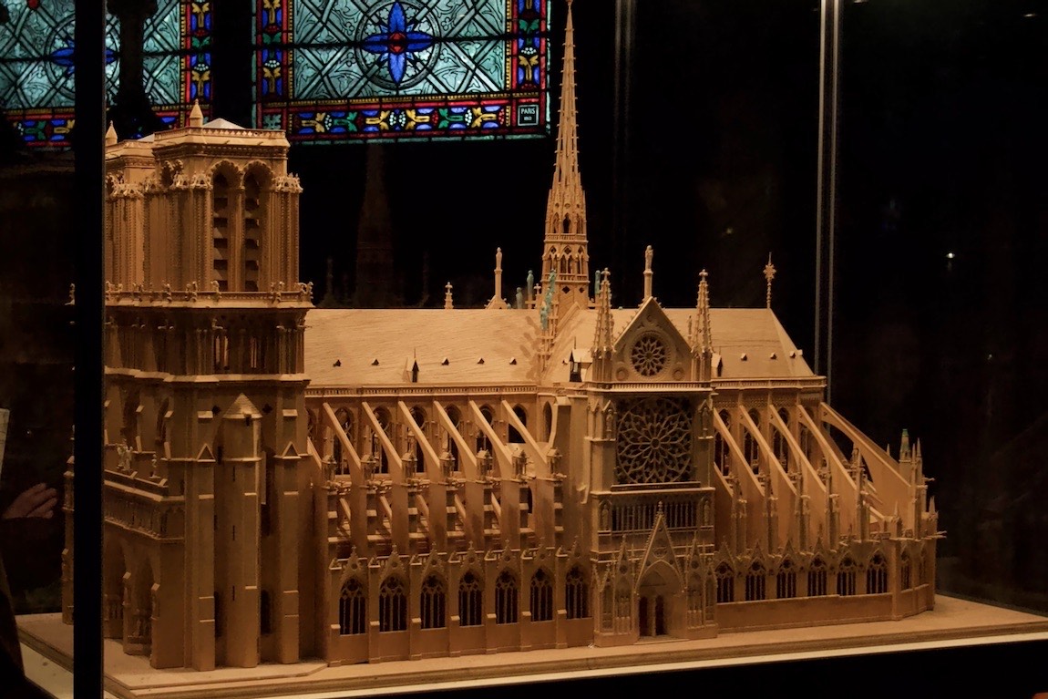 Wooden model of Notre Dame