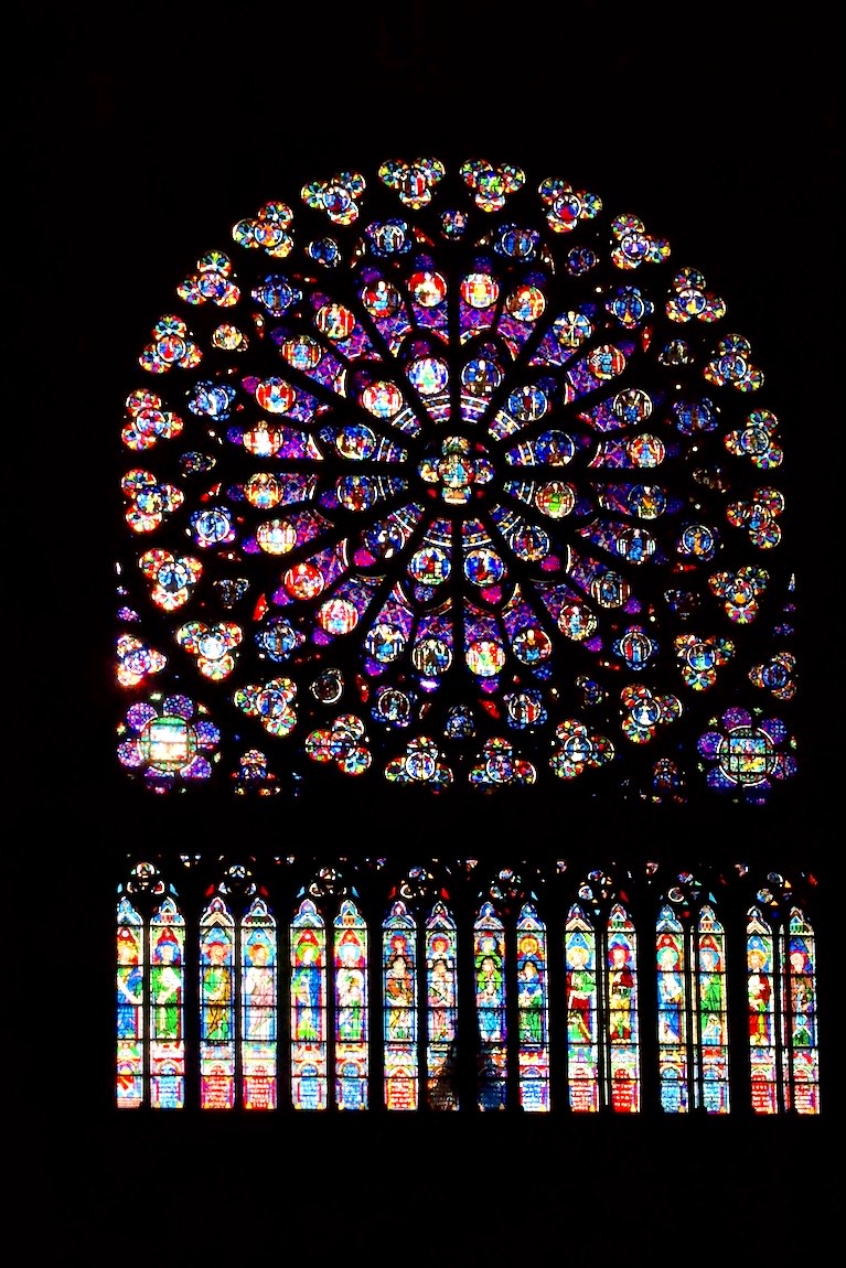 One of the rose windows of Notre Dame