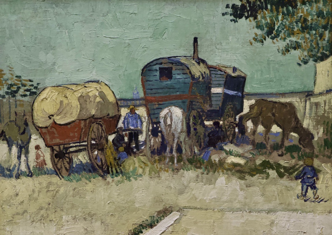 Encampment of Gypsies with Caravans by Vincent van Gogh