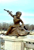 Statue on the Alexander III bridge