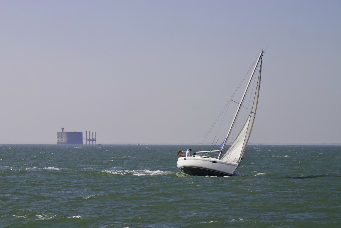 Sailing near Fort Boyard