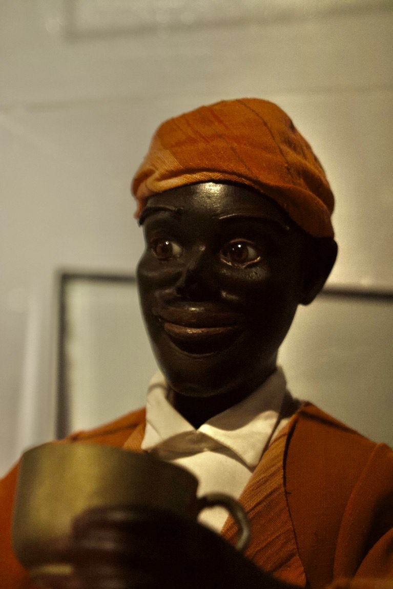 Automaton drinks his coffee