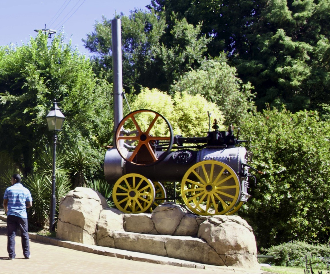 A very early train engine, from a similar era to Stevenson's Rocket.