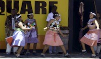 Dancers at the Town Square stage