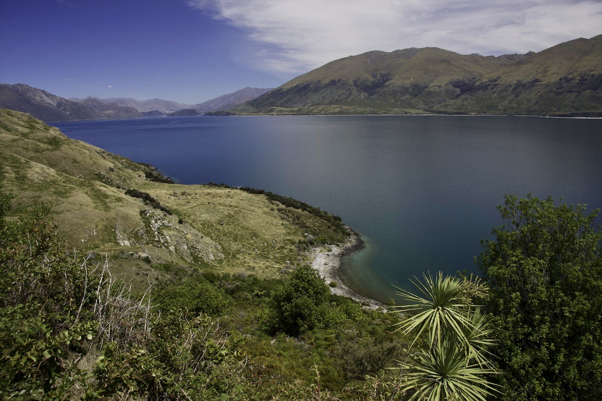 Looking south across Lake Wanaka