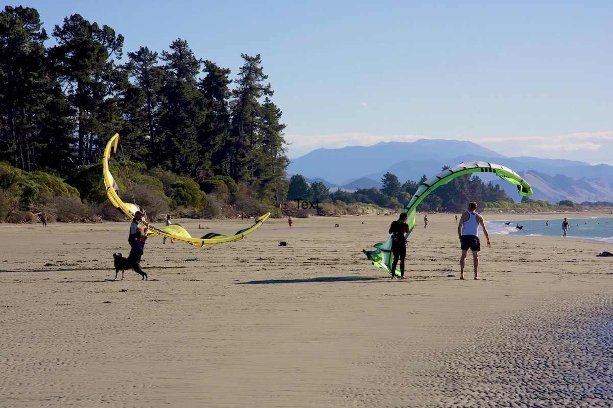 Preparing to go on Tahunanui Beach