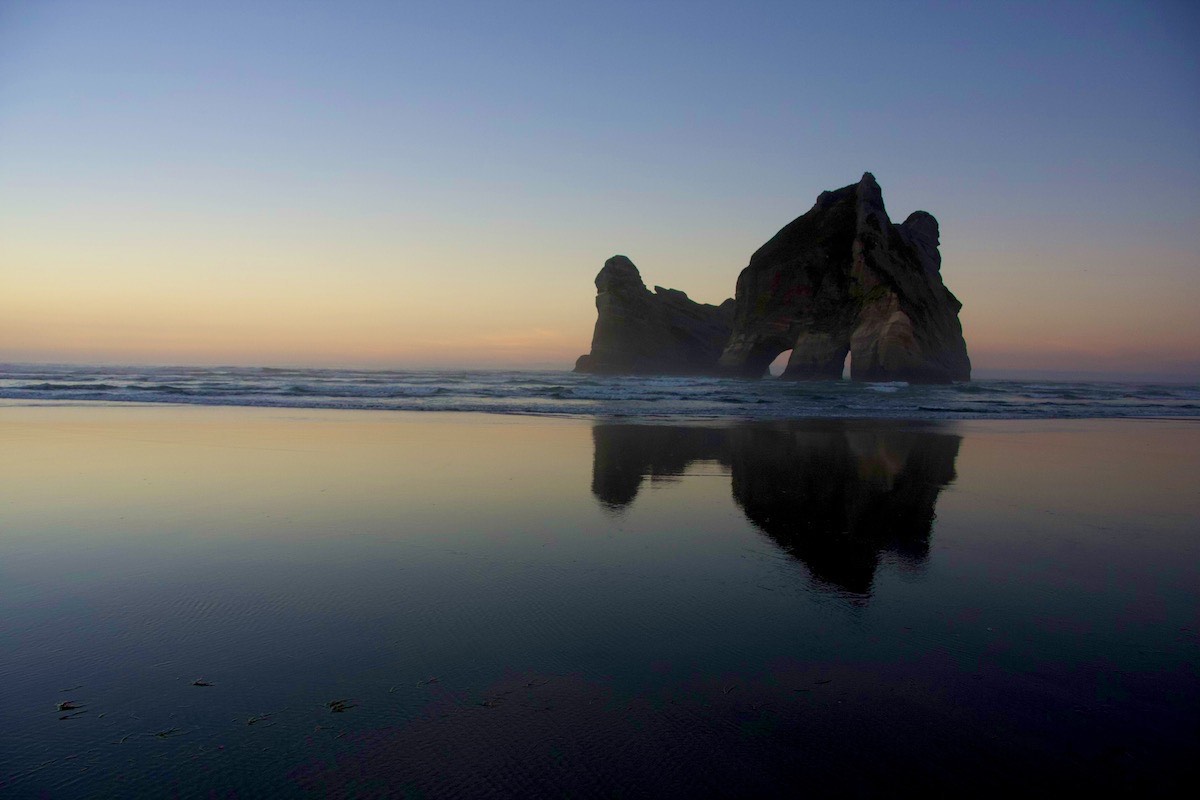 Archway Islands on Wharariki Beach