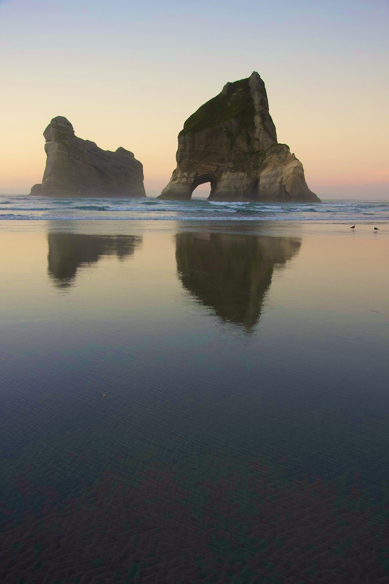 Archway Islands on Wharariki Beach