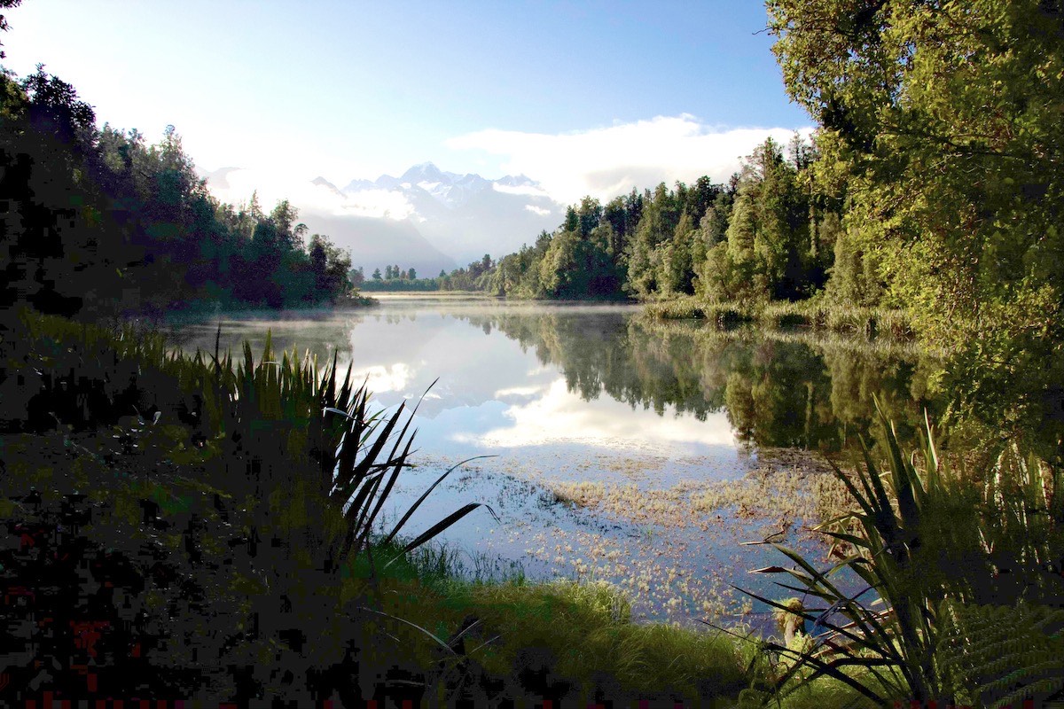 Lake Matheson - renowned for the reflections