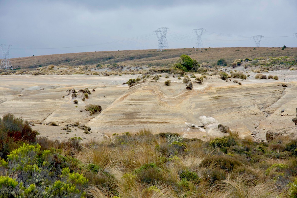 Natural sculptures of exposed rock