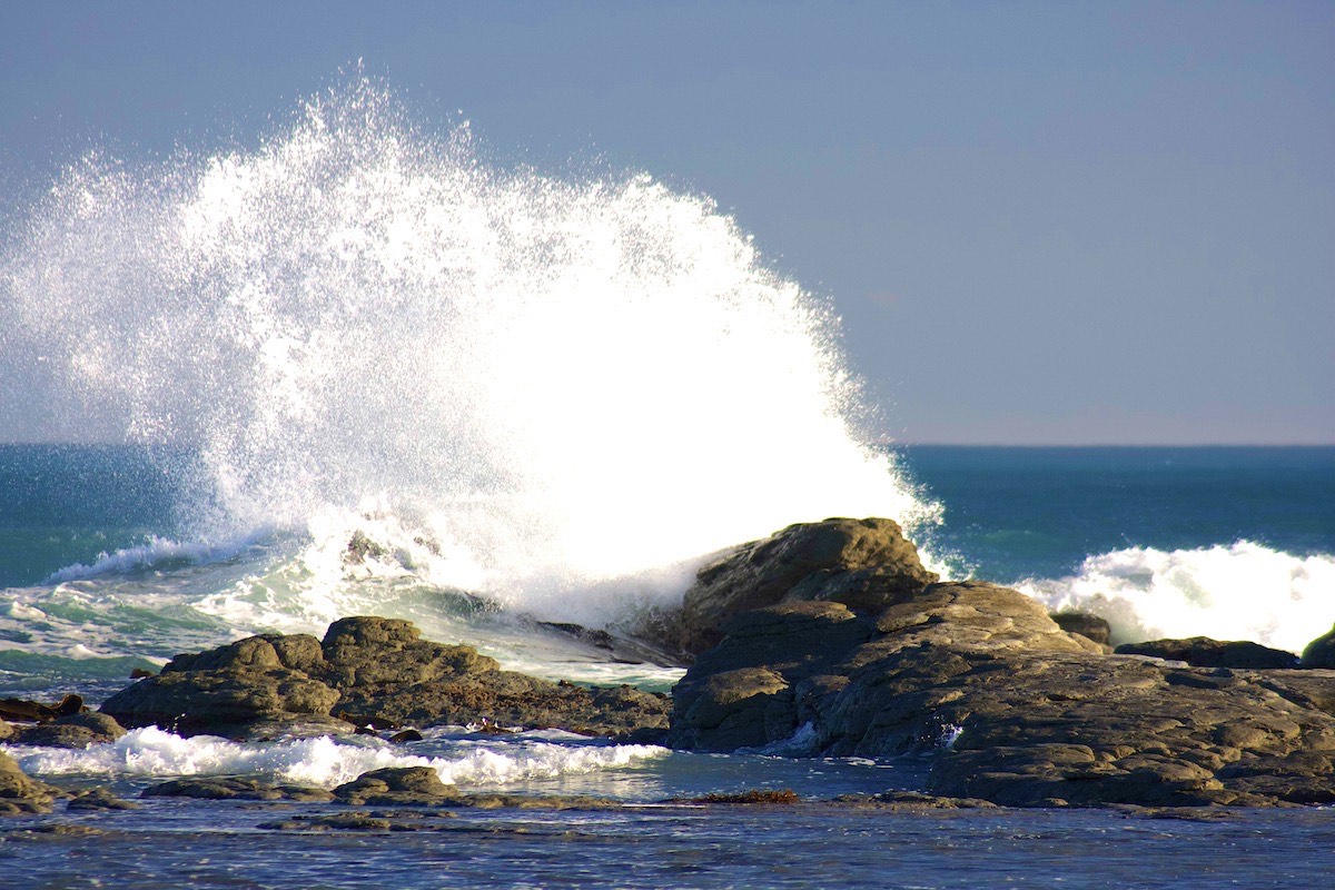 Surrounded by crashing waves - mesmerizing to watch