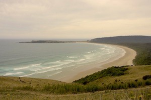 Tautuku beach - a pretty beach but cold and windy