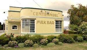An Art Deco milk bar in Ranfurly.  Whose centennial was not clear.