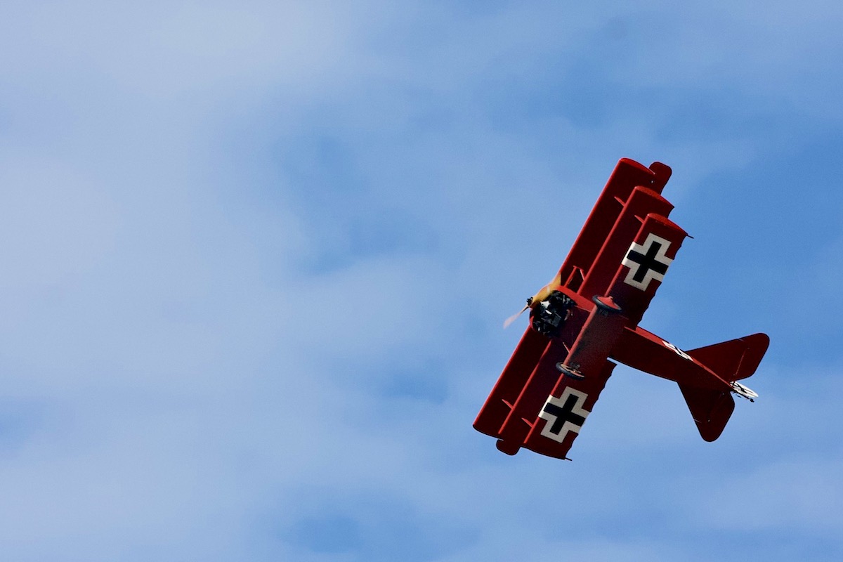 Fokker Triplane in the Red Baron's colours